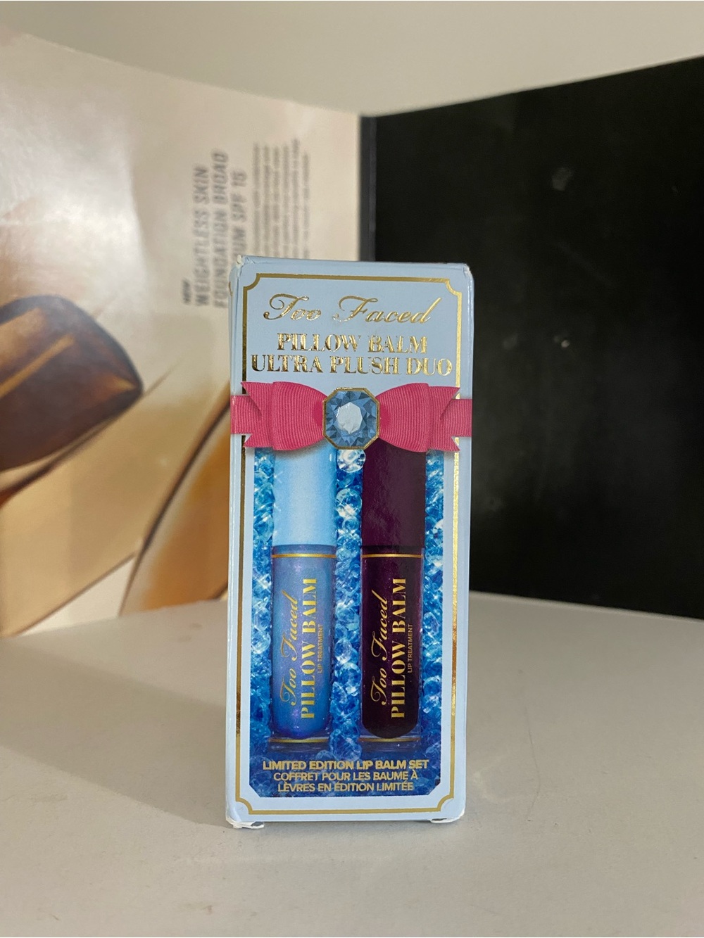 Too Faced Pillow Balm Ultra Plush Duo, Full Size, Ice Crystal + Midnight Crystal